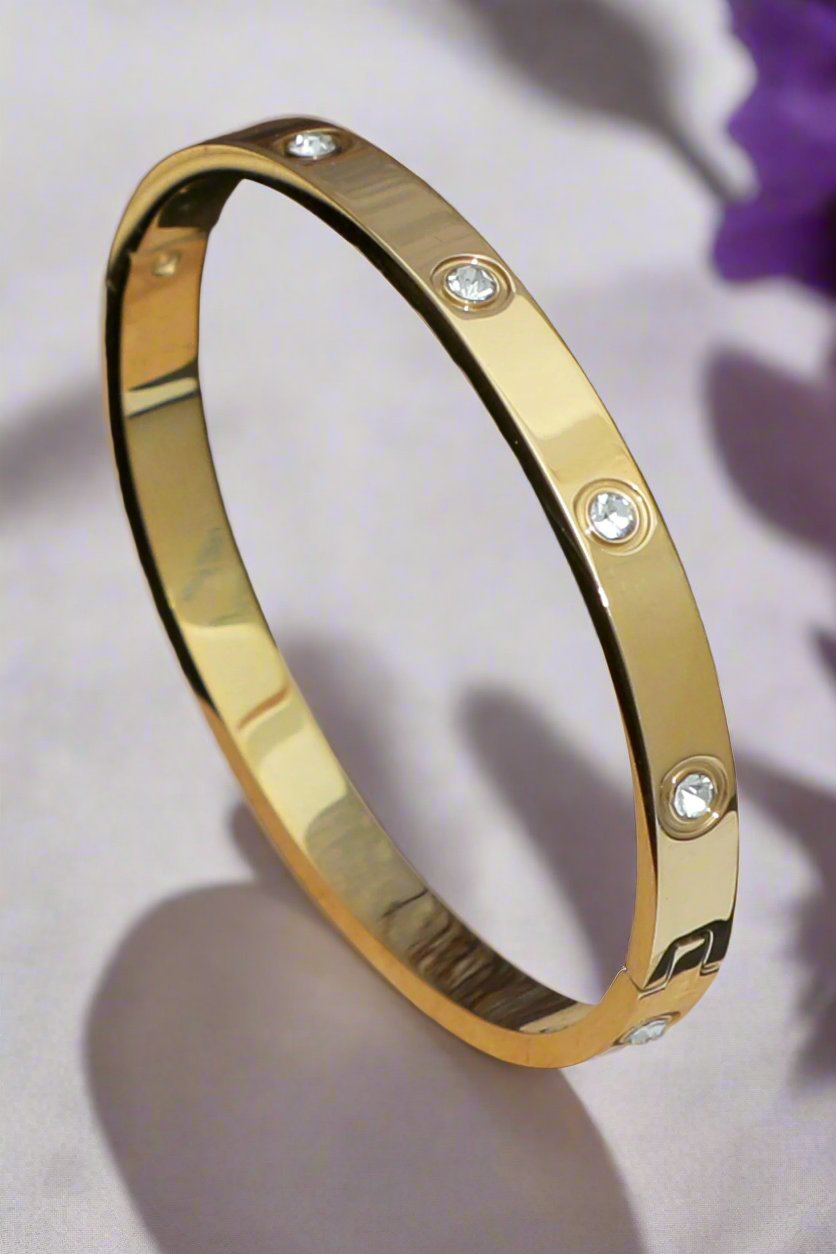 Diamonds 18K Anti-Tarnish Bangle Kada Bracelet