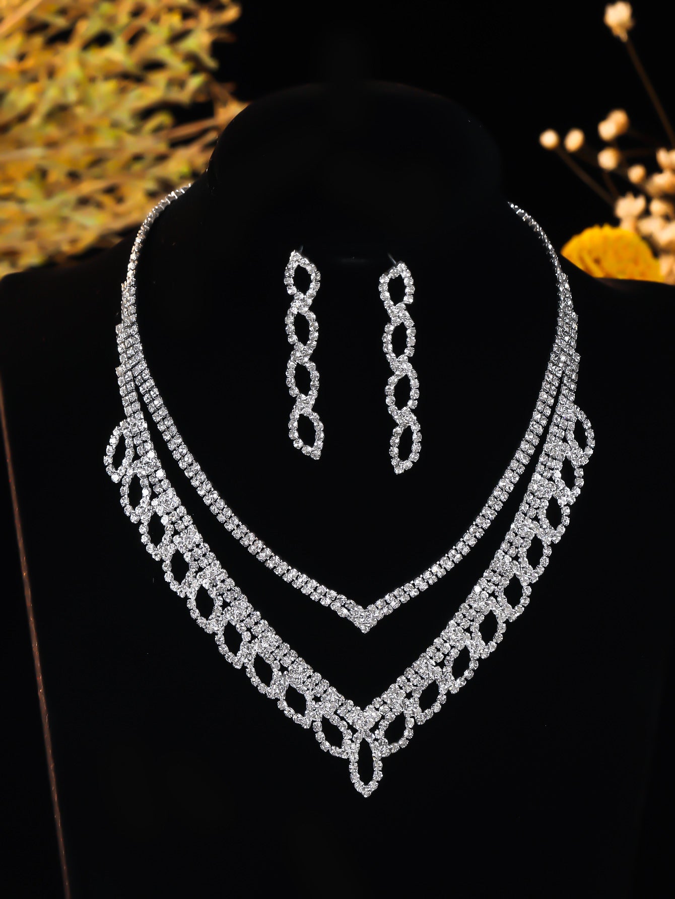 Fleur Diamond AD Necklace Set