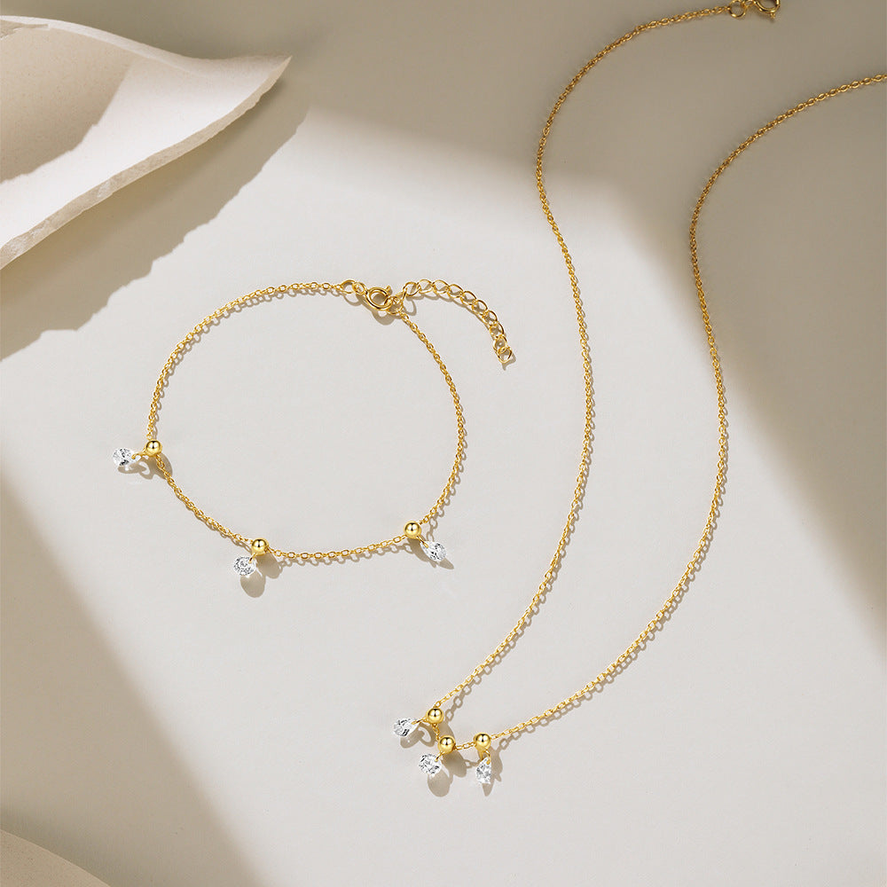 Miorah 925 Sterling Silver Necklace Set