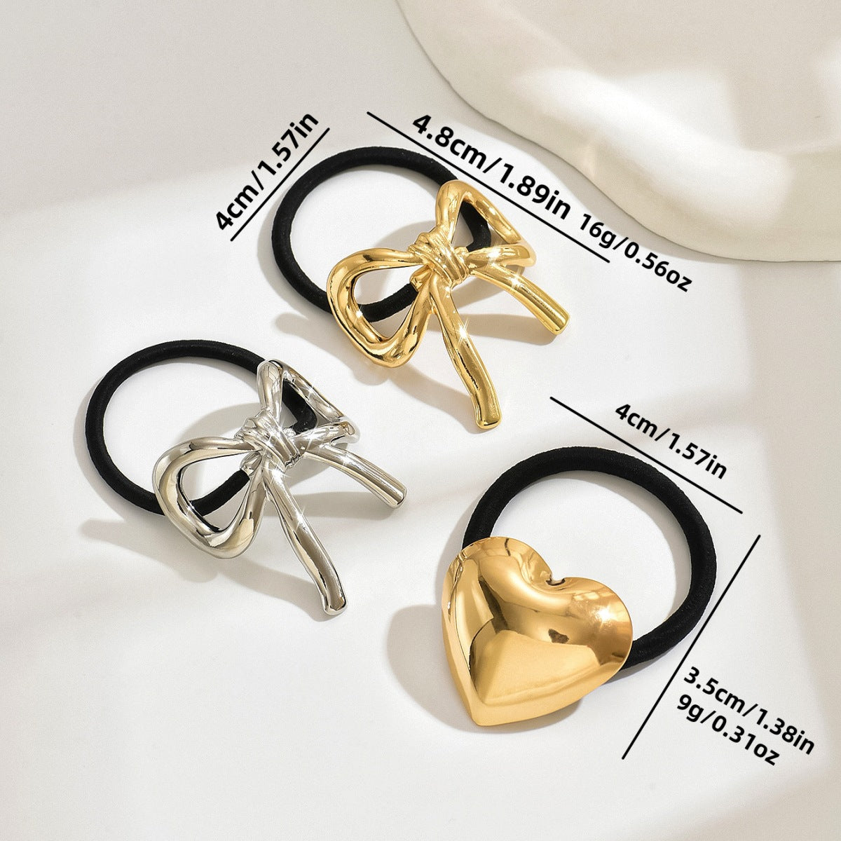 LoveKnot Gold Charm Hair Band