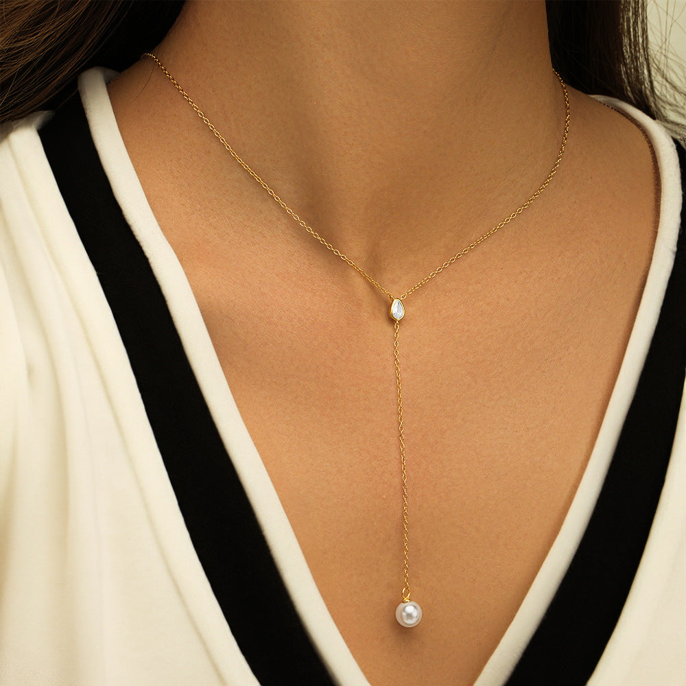 Seraphina Pearl Drop S925 Sterling Silver Pendant