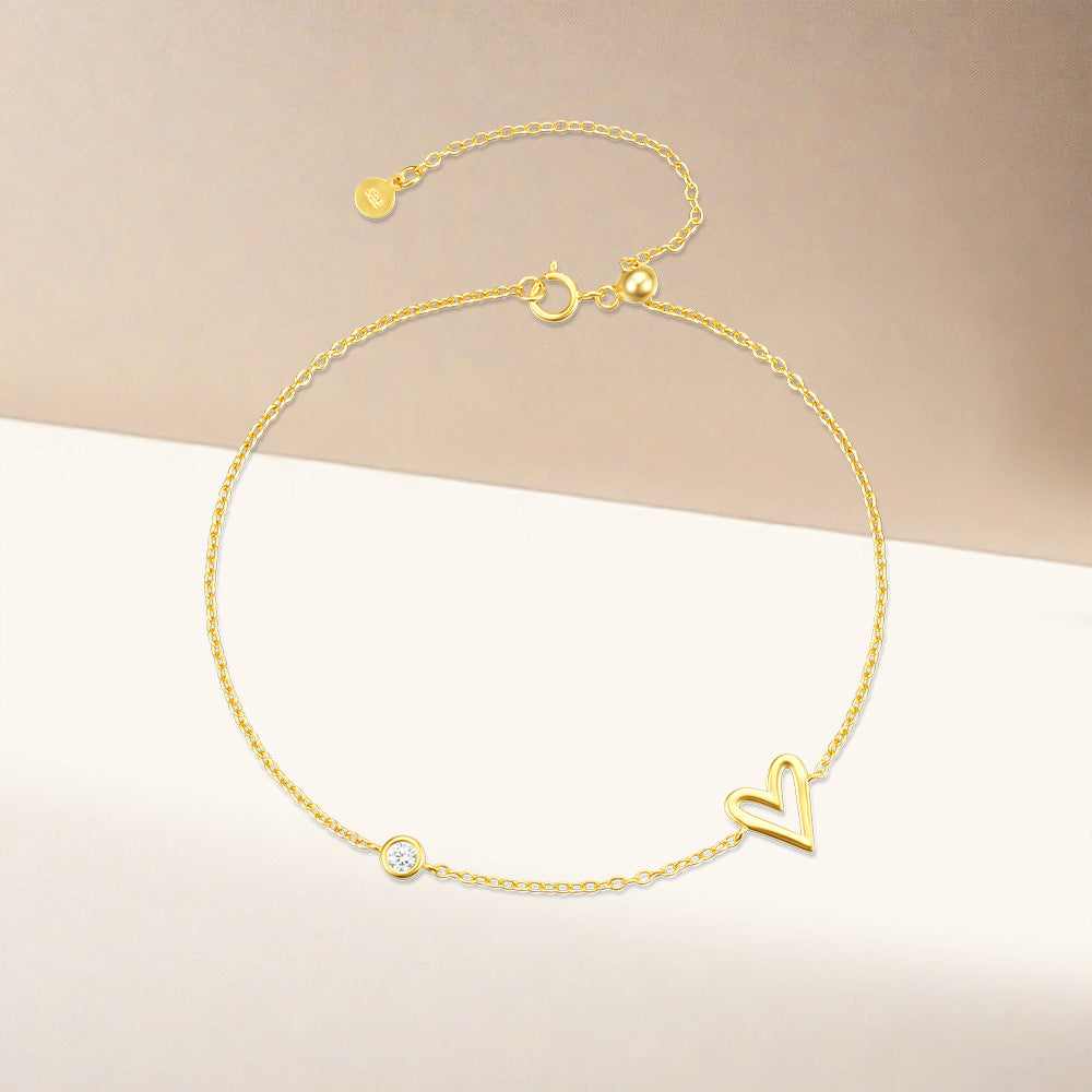 Heart Drops 925 Sterling Silver Bracelet