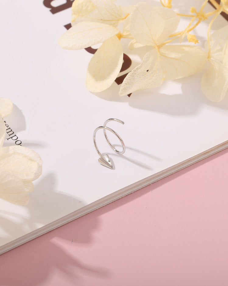 White Gold Silver Paper Plane Earrings