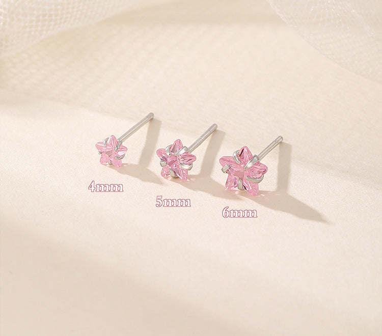 Star Zircon Diamond 925 Sterling Silver Earrings