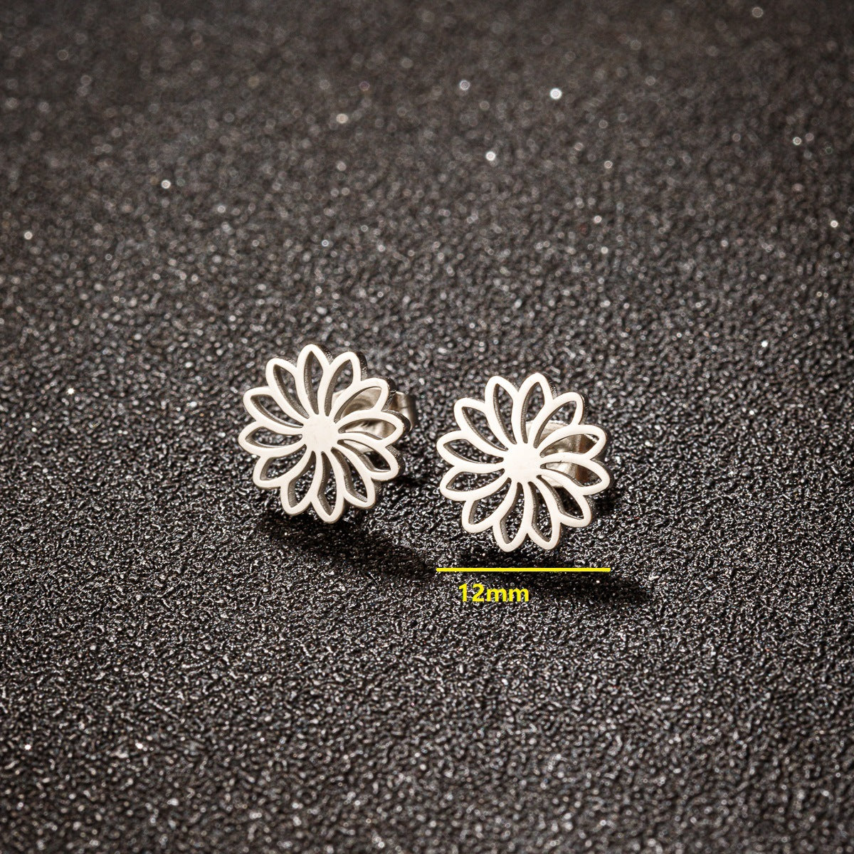Sunflower Luster Stud Earrings