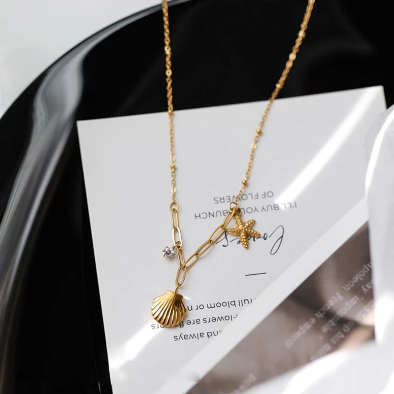 Tropical Starfish Shell Ocean Necklace
