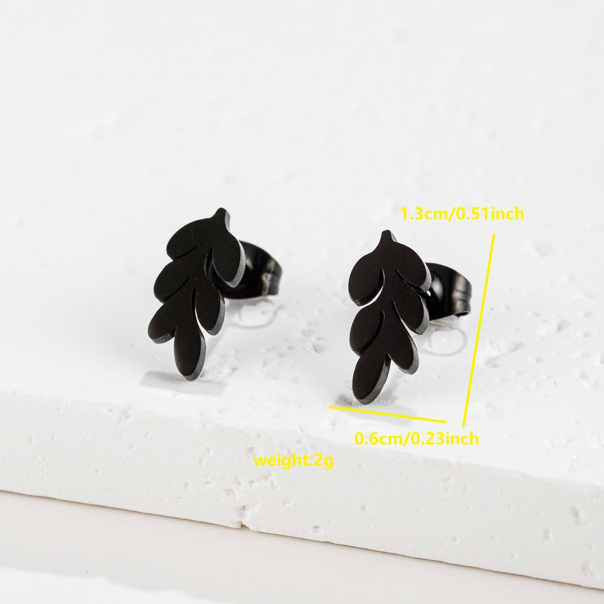 Golden Harvest Leaf Stud Earrings