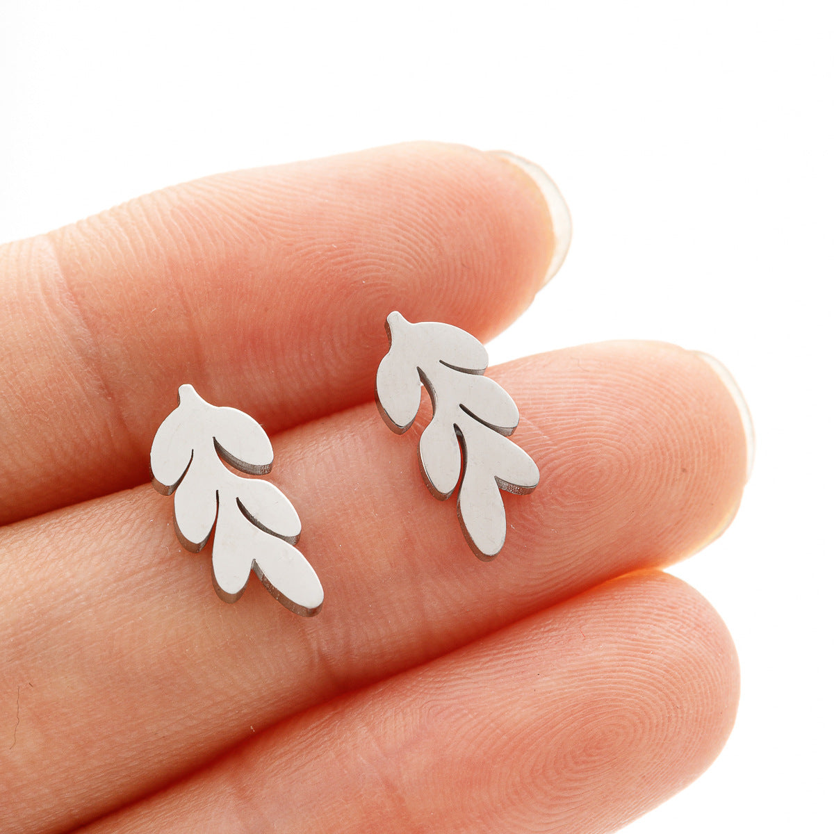 Golden Harvest Leaf Stud Earrings