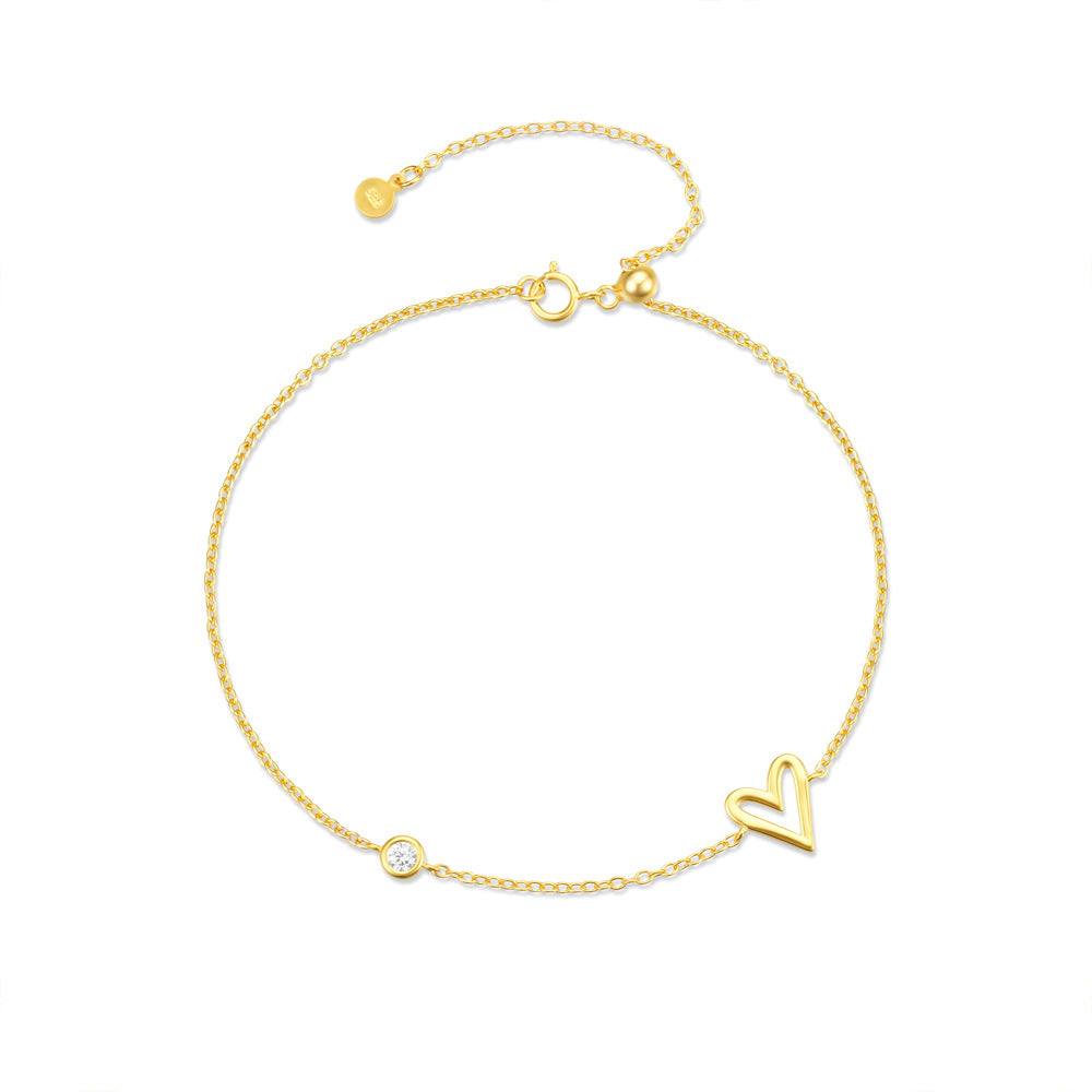 Heart Drops 925 Sterling Silver Bracelet