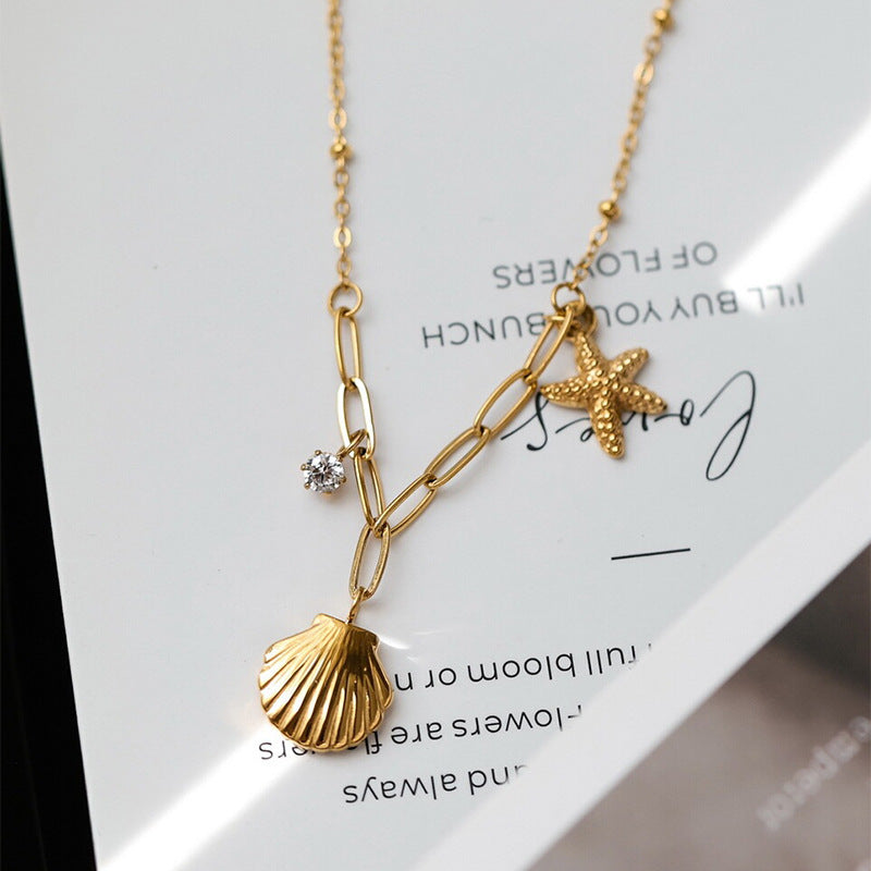Tropical Starfish Shell Ocean Necklace
