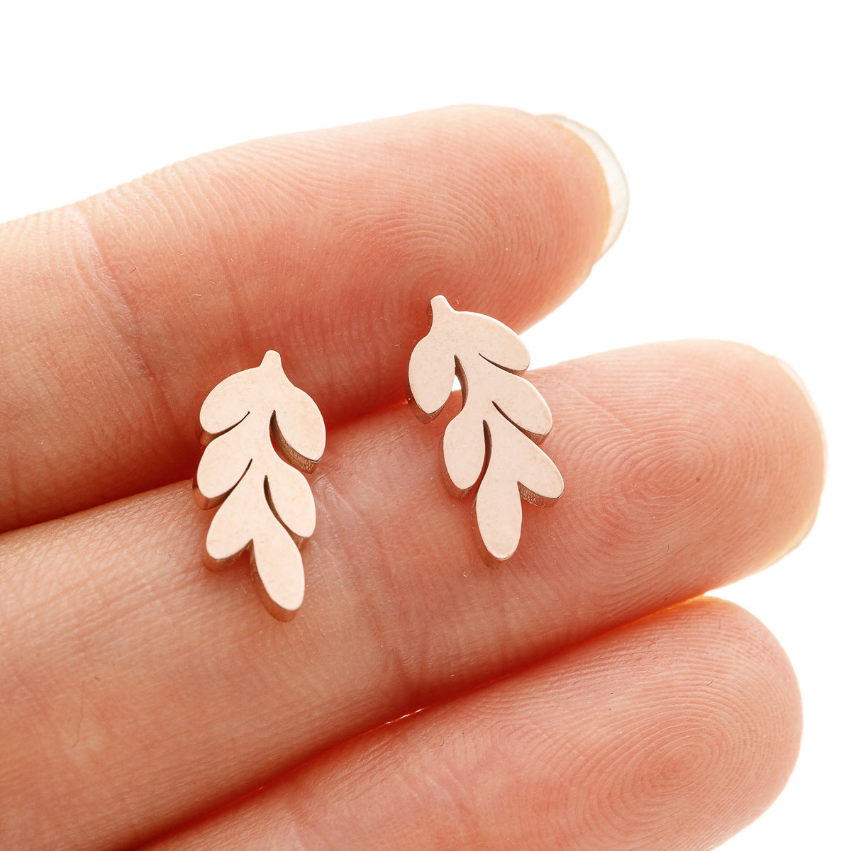 Golden Harvest Leaf Stud Earrings