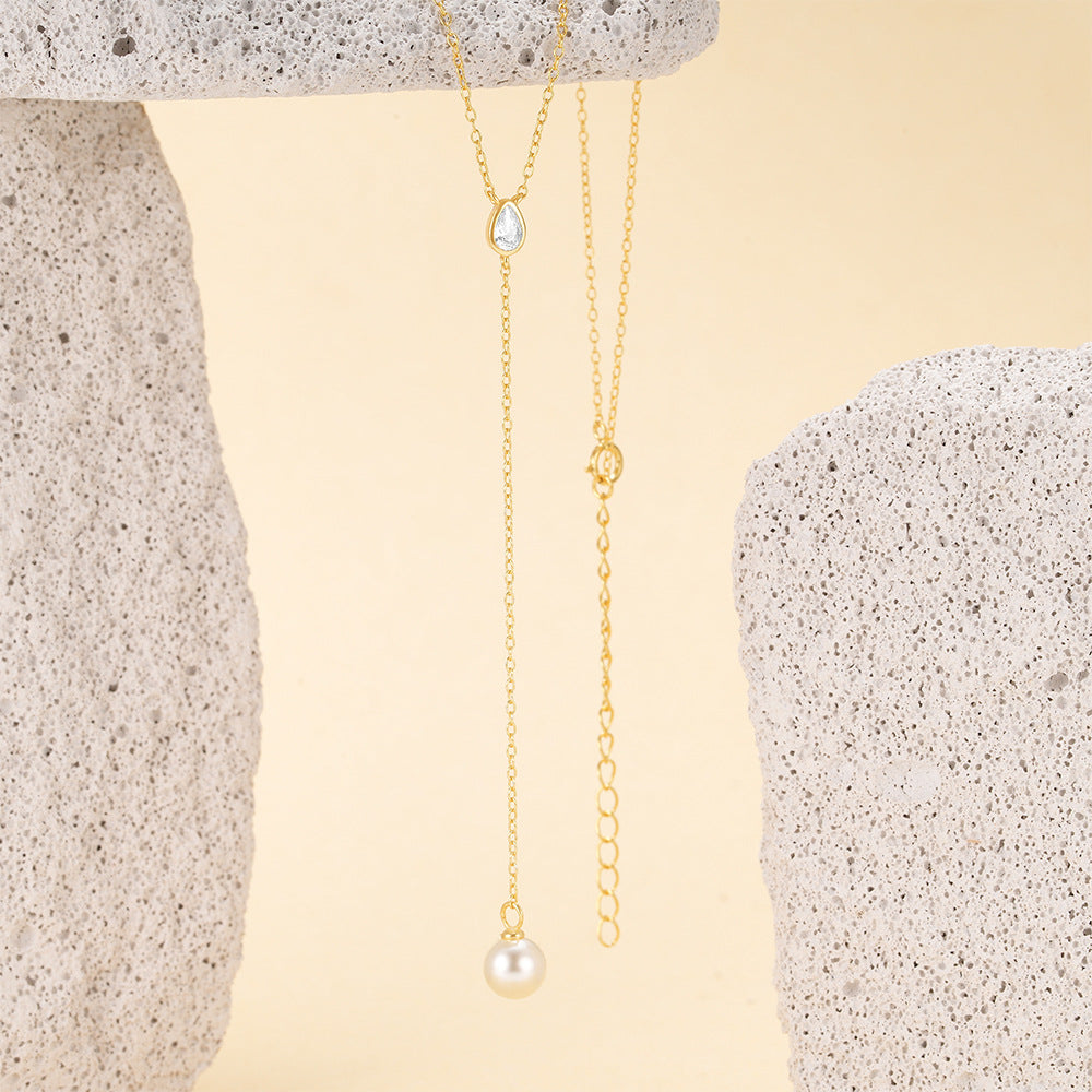 Seraphina Pearl Drop S925 Sterling Silver Pendant