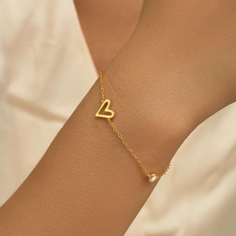 Heart Drops 925 Sterling Silver Bracelet