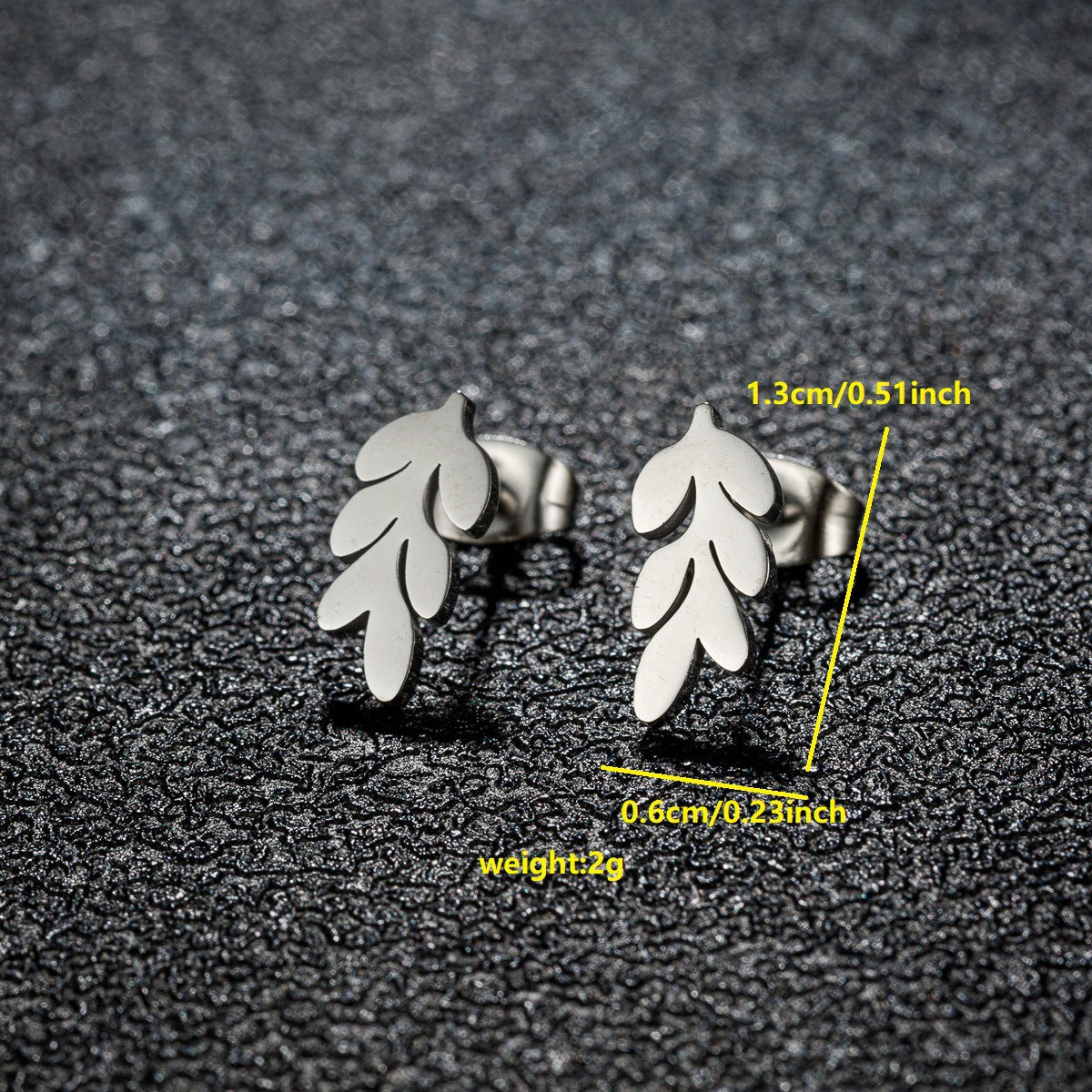Golden Harvest Leaf Stud Earrings