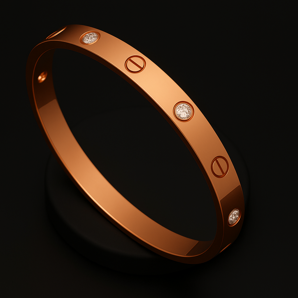 Luxury Anti Tarnish Screw Bracelet with Diamond Detailing