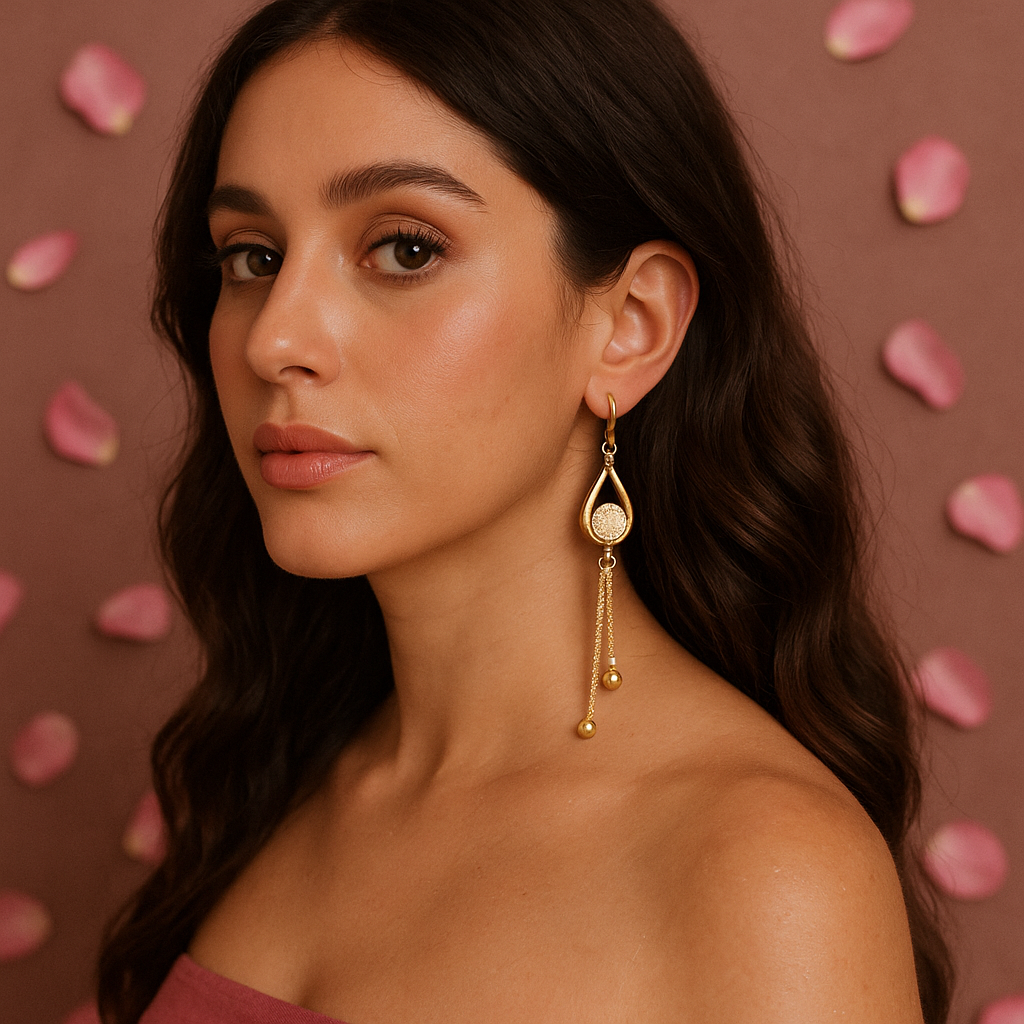 Anti Tarnish Long Earrings