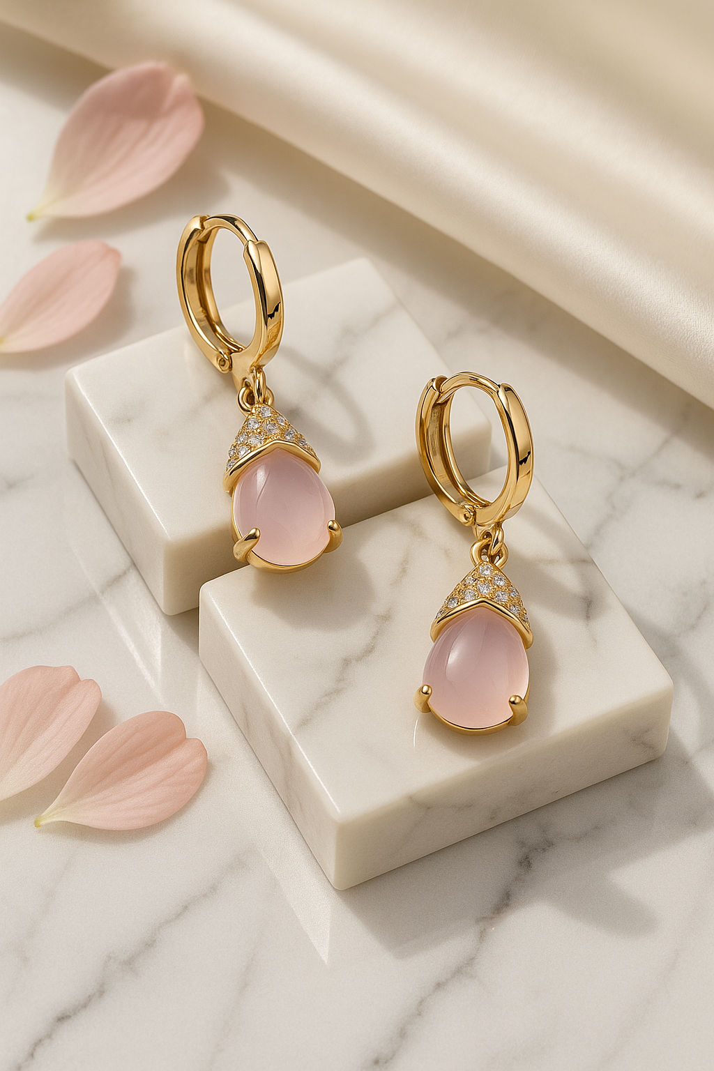 Pink Anti Tarnish Earrings