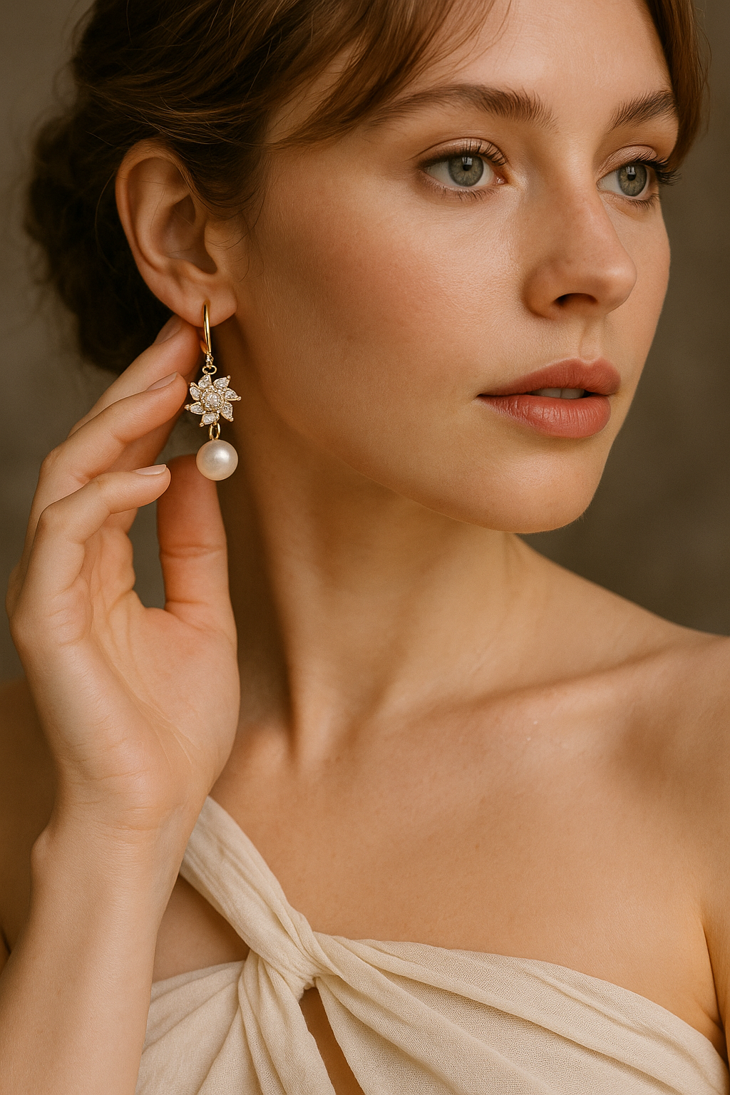 Flower Pearl Anti Tarnish Earrings