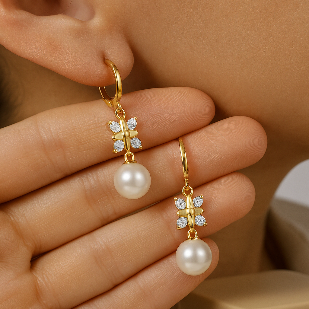 Bow Pearl Earrings