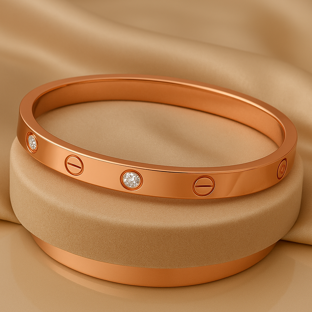 Crystal AD 18K Anti-Tarnish Bangle Kada Bracelet