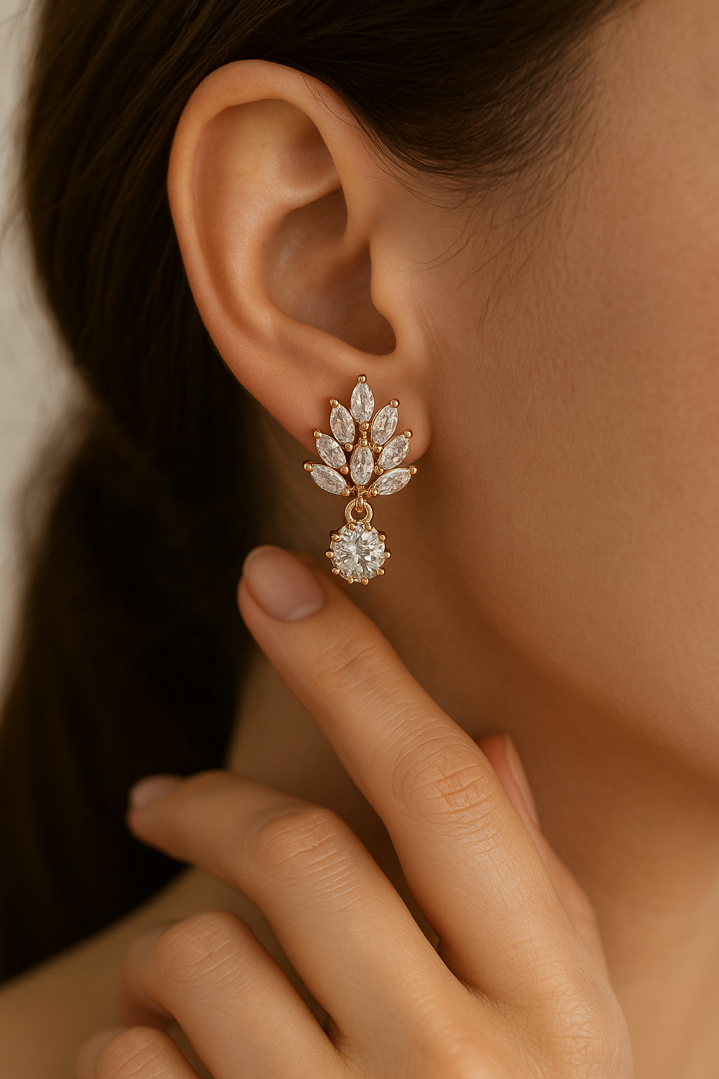 Glistening Gold Earrings