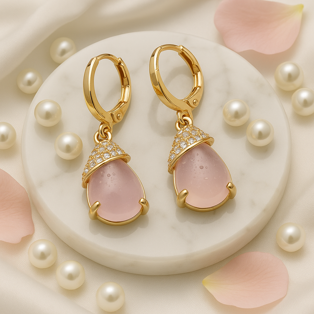 Pink Anti Tarnish Earrings