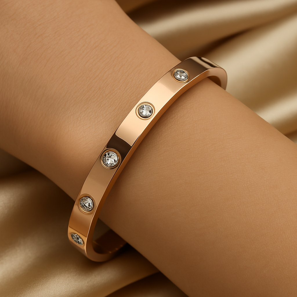 Diamonds 18K Anti-Tarnish Bangle Kada Bracelet