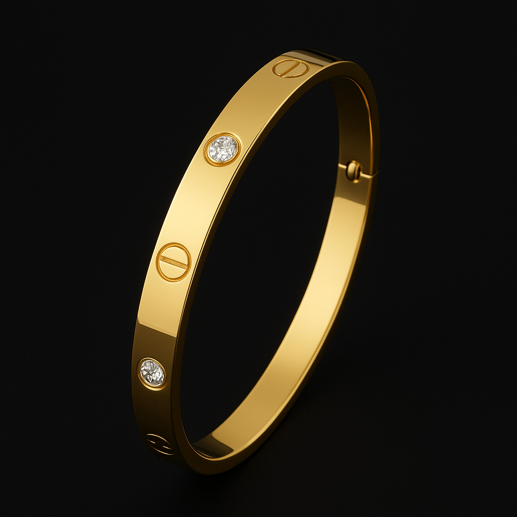Crystal AD 18K Anti-Tarnish Bangle Kada Bracelet