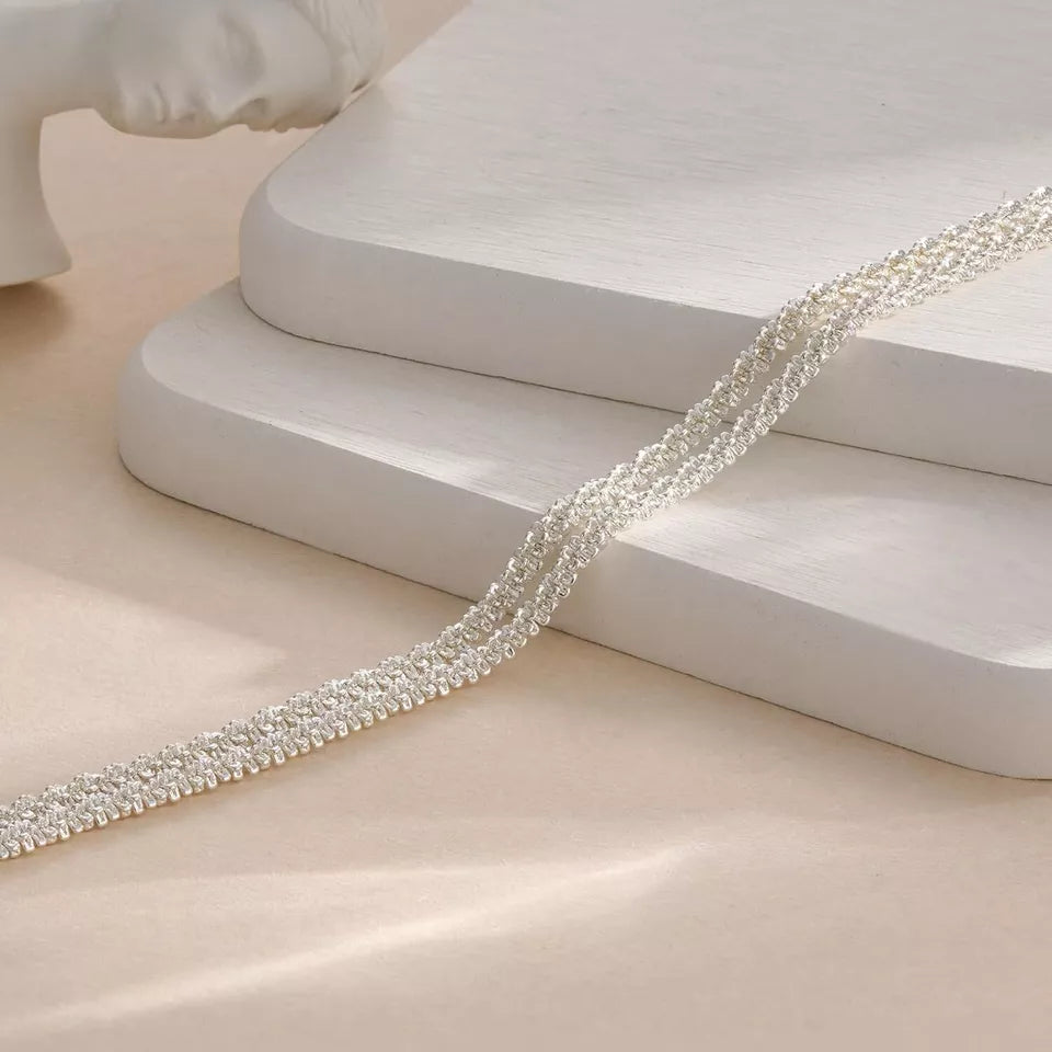 Elsira Crystal Anklets ( S925 Sterling Silver )