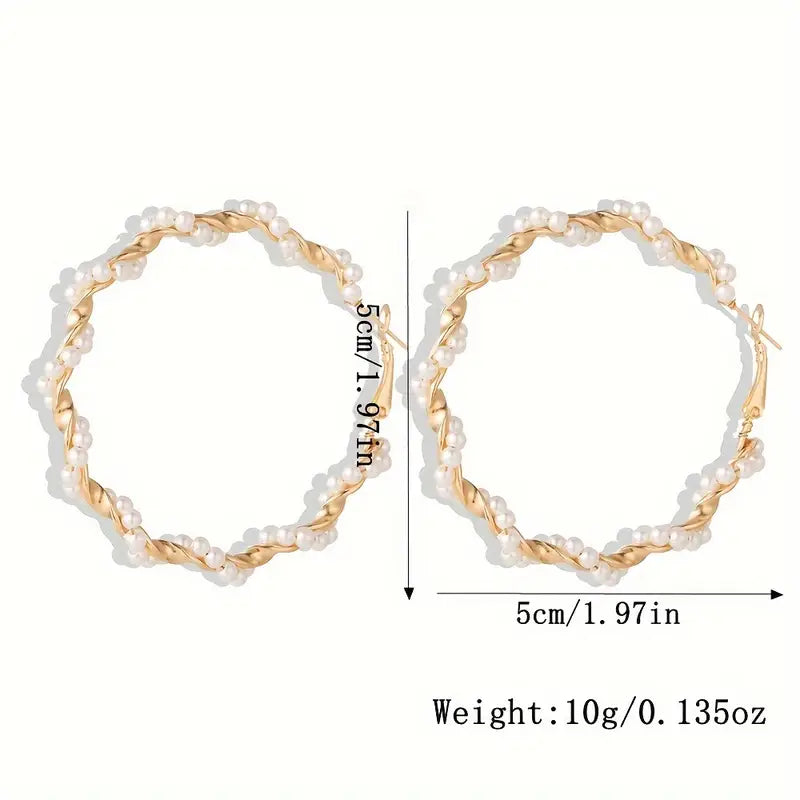 Pearlie Twirlies Hoop Earrings