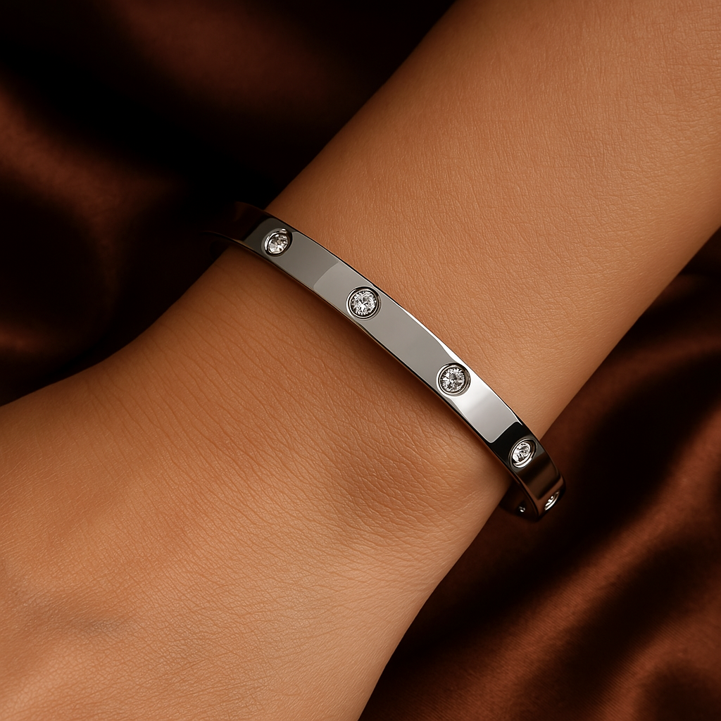 Diamonds 18K Anti-Tarnish Bangle Kada Bracelet