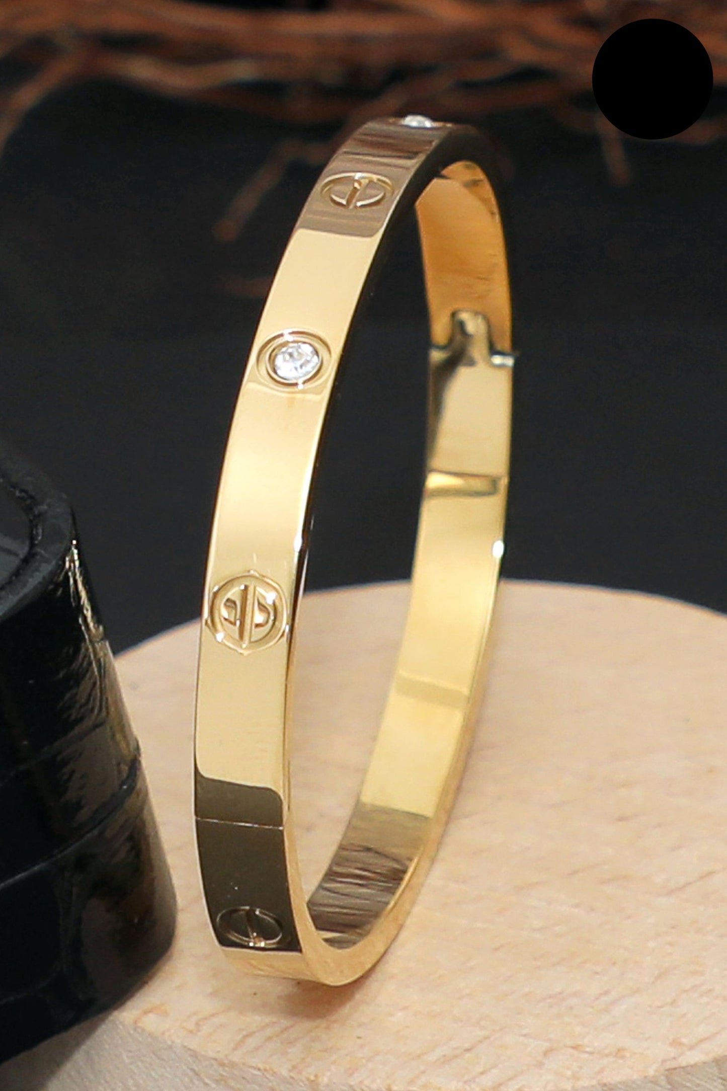 Crystal AD 18K Anti-Tarnish Bangle Kada Bracelet