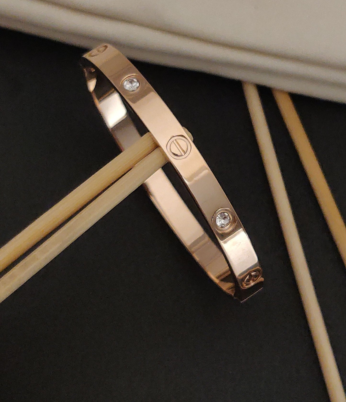 Crystal AD 18K Anti-Tarnish Bangle Kada Bracelet