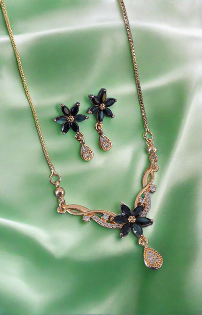 Black Daali Diamond Necklace Set