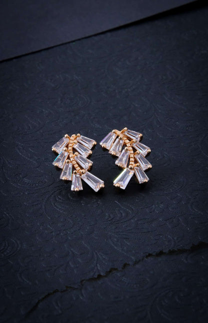 Low Leaf Embellished Earrings