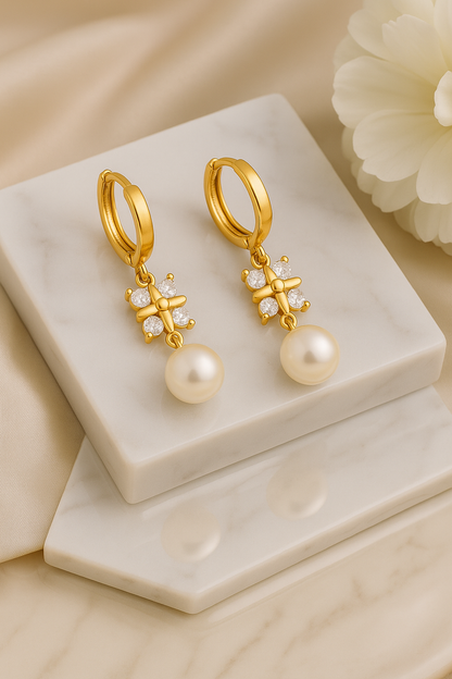 Bow Pearl Earrings