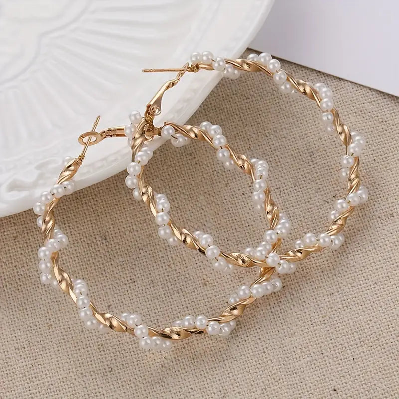 Pearlie Twirlies Hoop Earrings