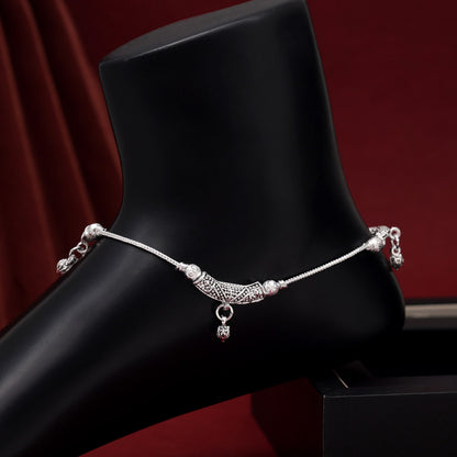 Oxidised Silver Anklets