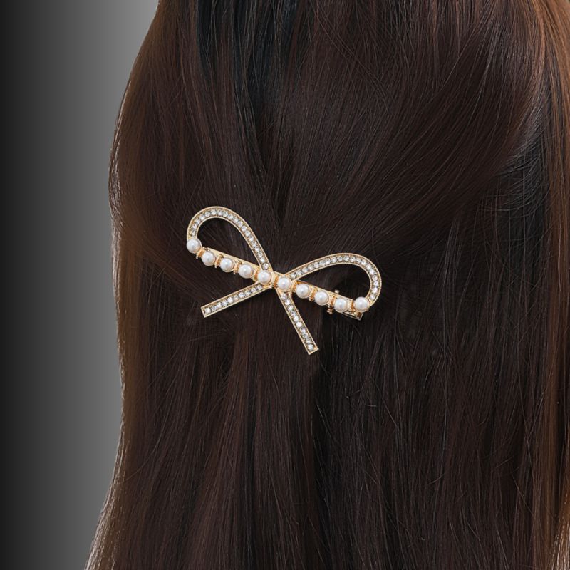Aurora Diamond Bow Hair Clip