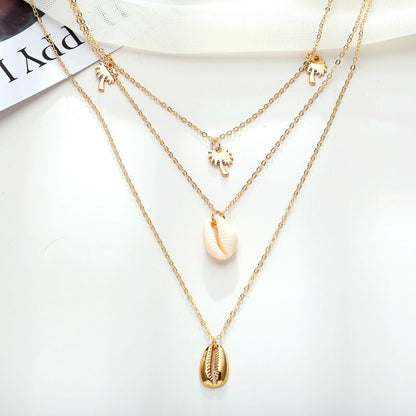 Coconut Shell Multi-layer Ocean Necklace