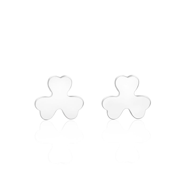 Clover Kisses Stud Earrings ( S925 Sterling Silver )
