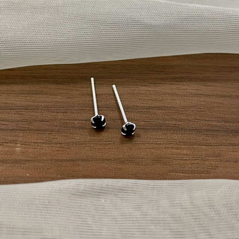Diamond Stud 925 Sterling Silver Earrings