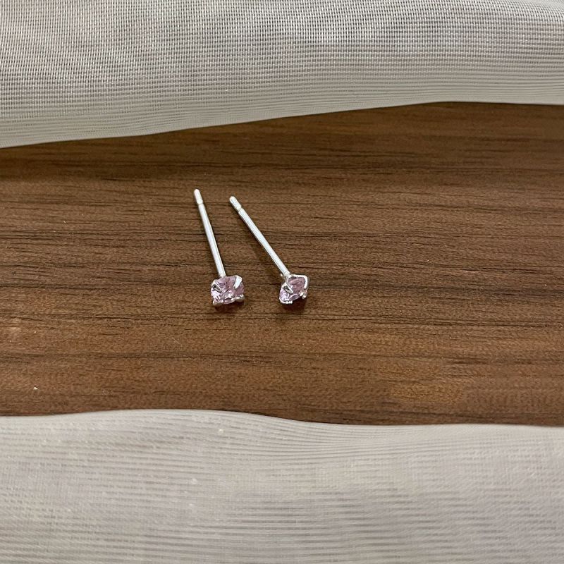 Diamond Stud 925 Sterling Silver Earrings