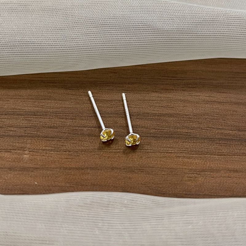 Diamond Stud 925 Sterling Silver Earrings