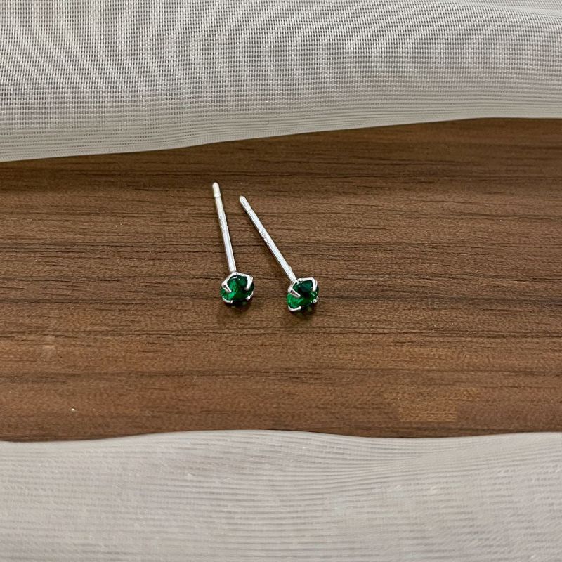 Diamond Stud 925 Sterling Silver Earrings