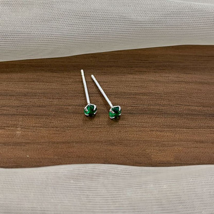 Diamond Stud 925 Sterling Silver Earrings