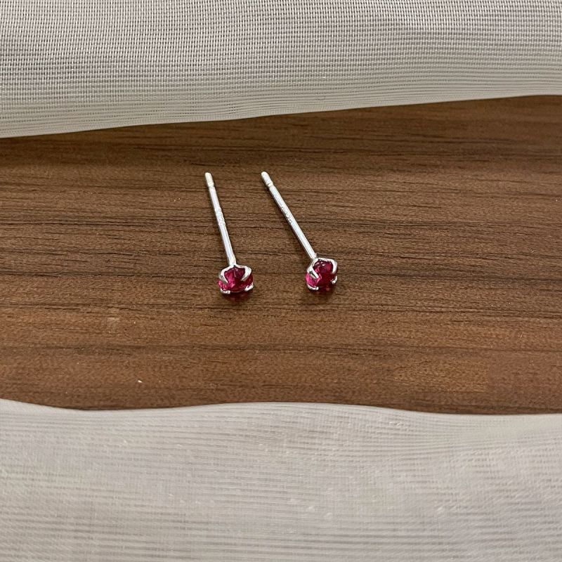 Diamond Stud 925 Sterling Silver Earrings
