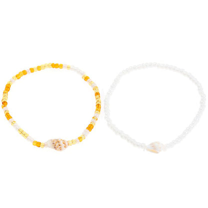 Rice Bead Conch Ocean Necklace & Bracelet Set