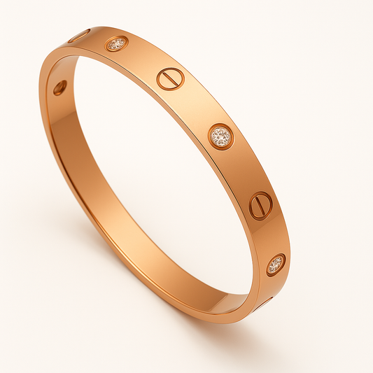 Luxury Anti Tarnish Screw Bracelet with Diamond Detailing