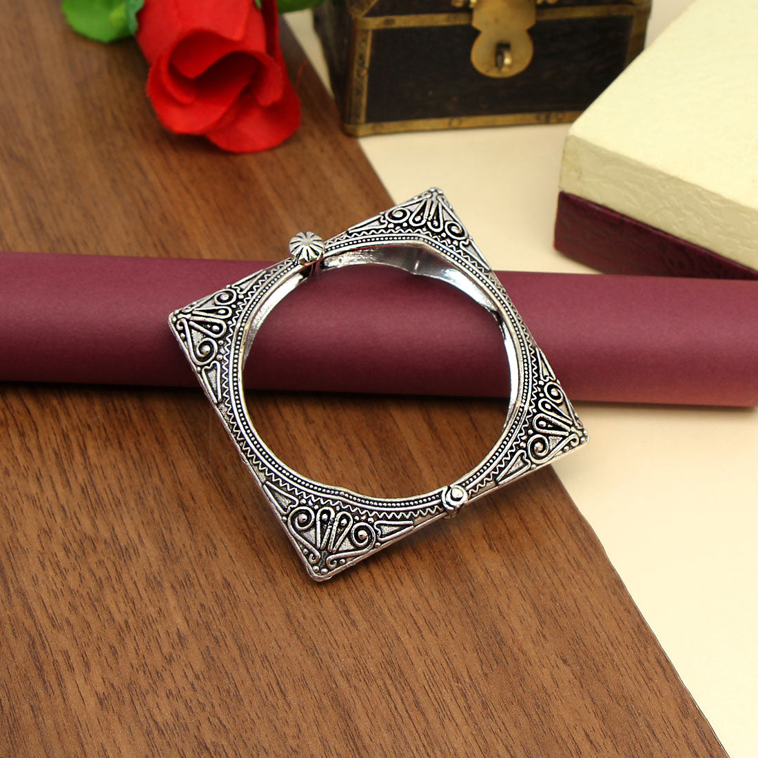 Oxidised Square Bangle
